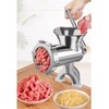 Manual Meat Grinder, Stainless Steel Blade Spiral Shaft Multifunctional Meat
