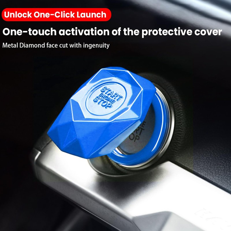 JNNJ Metal Car Ignition Button Cover, Ignition Pressure Switch Cover,