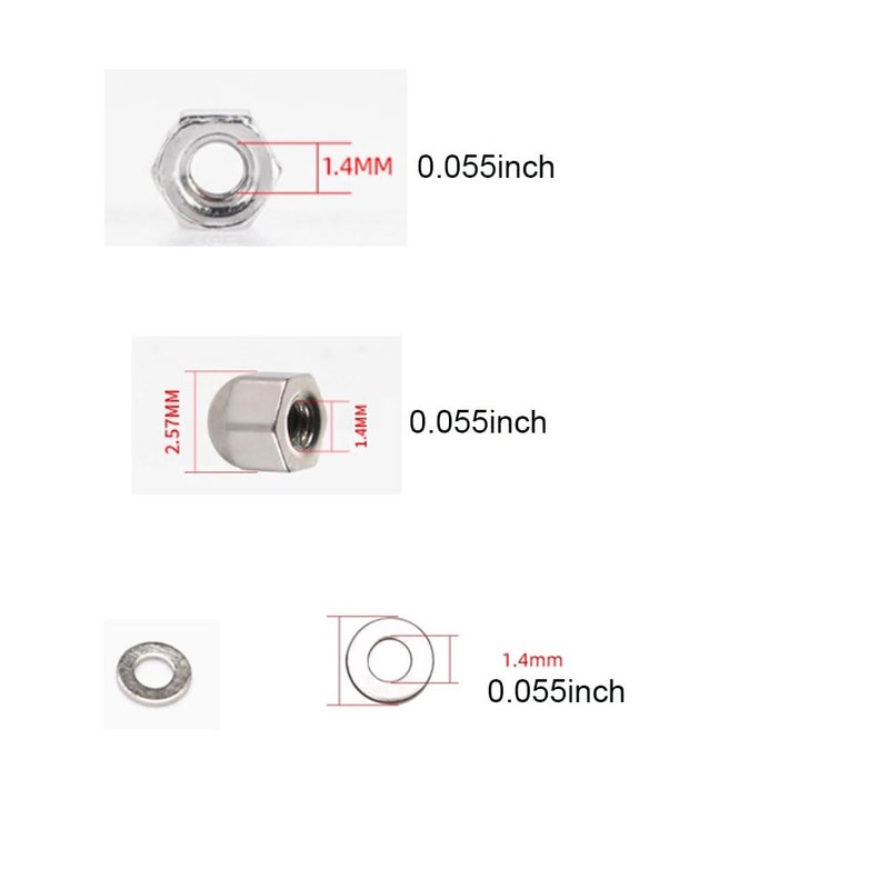 Rimless Glasses Screws Washer Nut Cap Screwdriver Stainless Steel Eyeglass
