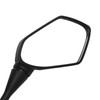 1 Pair Motorcycle Rear Mirror Adjustable Black Handlebar Side Mirror