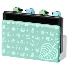 Lumindock Switch Docking Station with Joypads Charger, Replacement for Switch Dock Support 4K/1080P HDMI, Multifunctional Charger Docking Station for Switch, 7 LED Colors/USB 3.0 Ports - White