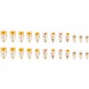 MERVF Almond Press on Nails Medium Fake Nails Flower Spring