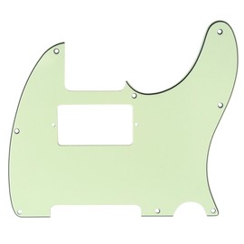Musiclily 8 Hole Tele Guitar Humbucker Pick Guard HH for American/Mexican Made Fender American Standard Telecaster Replacement, 3Ply Mint Green