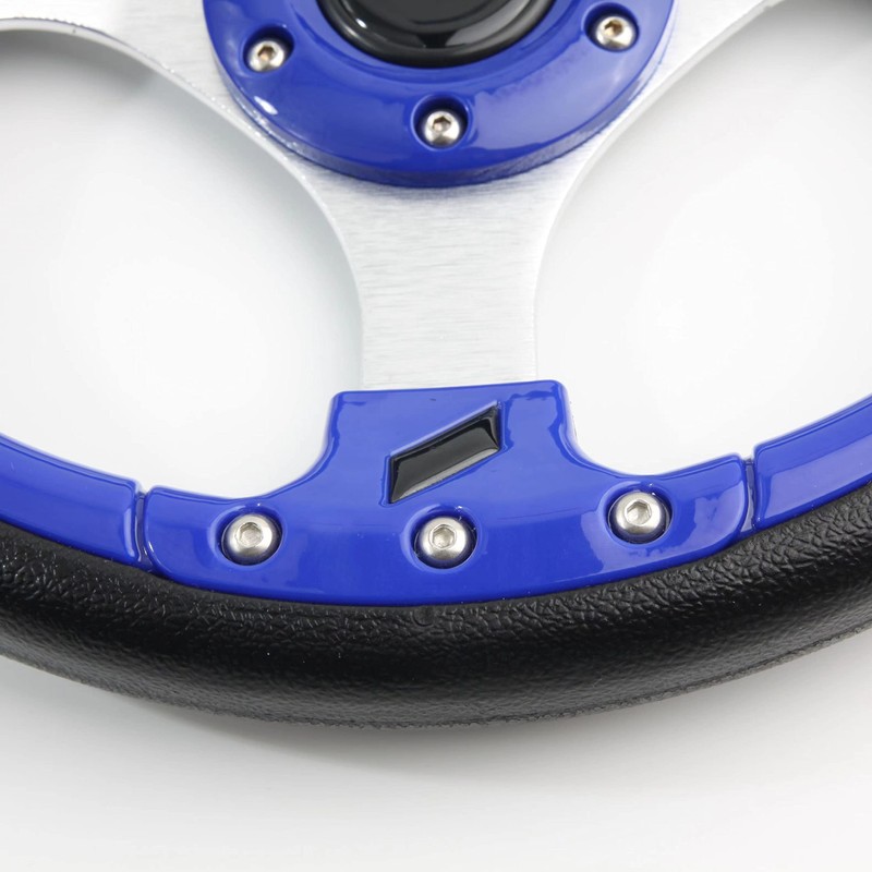 YEHICY Classic Blue Golf Cart Steering Wheel for Club Car