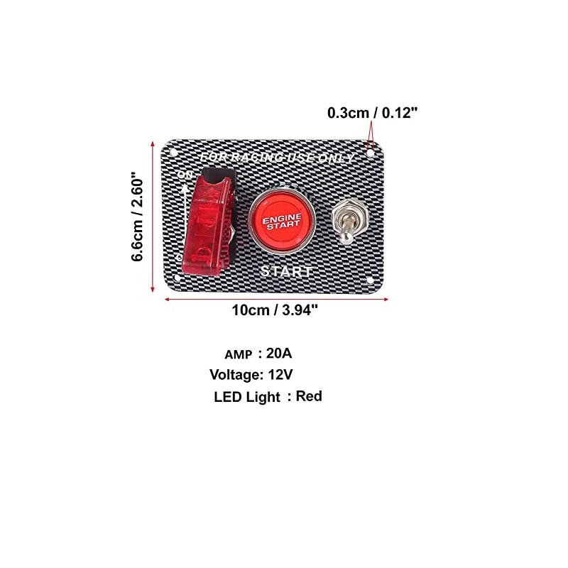 12V Ignition Switch Panel for Racing Car Ignition Starter Switches