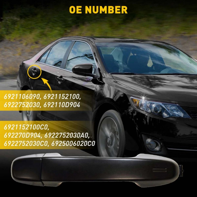 OXILAM Exterior Door Handle Rear For 2012-2017 Toyota Camry Rear