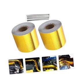 DOITOOL 4rolls High-Temperature Aluminum Foil Sealing Tape and Duct Tape for Car Maintenance and Pipeline Engineering Easy to Remove No Residue