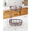Sakugi Fruit Basket for Kitchen Counter - 2-Tier Large Capacity