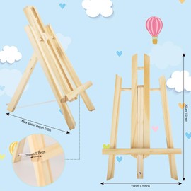 CACASO 4 Pack Wood Easel Stand,11.8 inch Easel Stand for Painting Canvases,Tabletop Display Stand,Portable Tripod Display Easel for Painting Party Easel,Art Easel for Kids Artist Adults Beginners