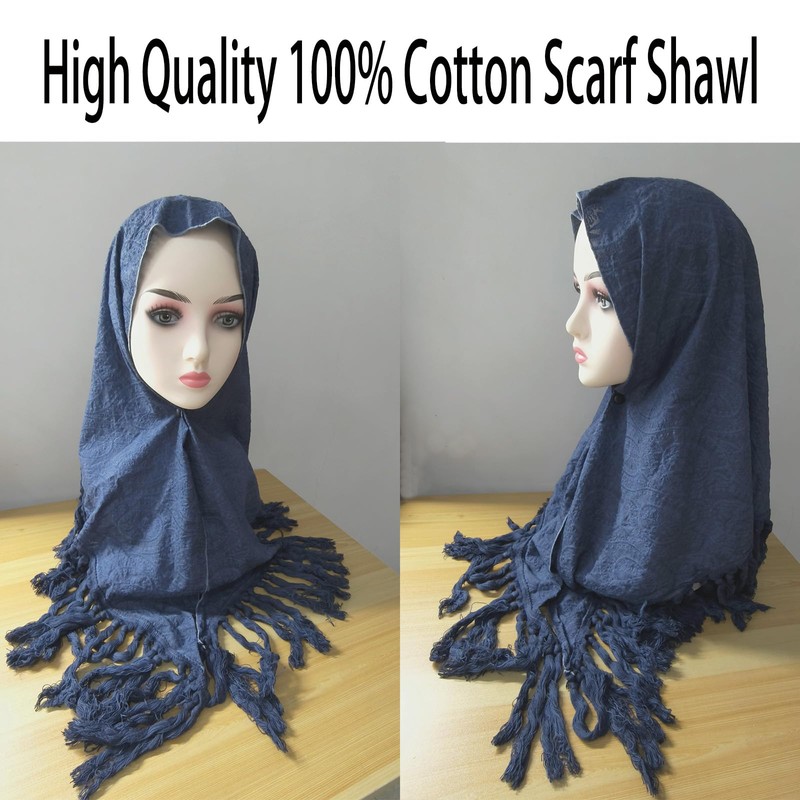 HURESON Triangular Stole, Women's, Thin, Cotton, Shawl, Large Scarf, Shawl,