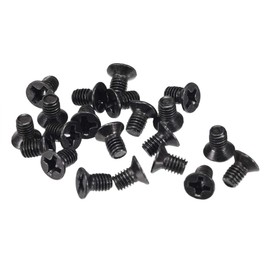 sourcing map M3 x 5mm Phillips Screw Fastener Black for Laptop PC TV Fan Switch 150pcs
