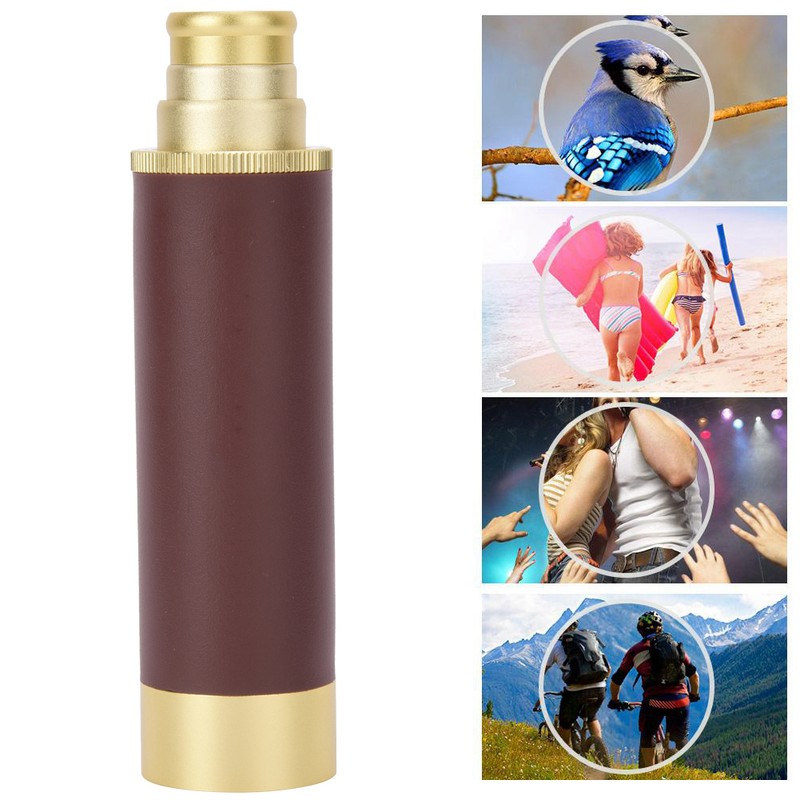 25X30 Pure Copper Vintage High Definition Magnification Telescopic Monocular Telescope