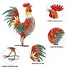 Autodaya 21" Metal Rooster Yard Decor, Outdoor Garden Statues, Metal