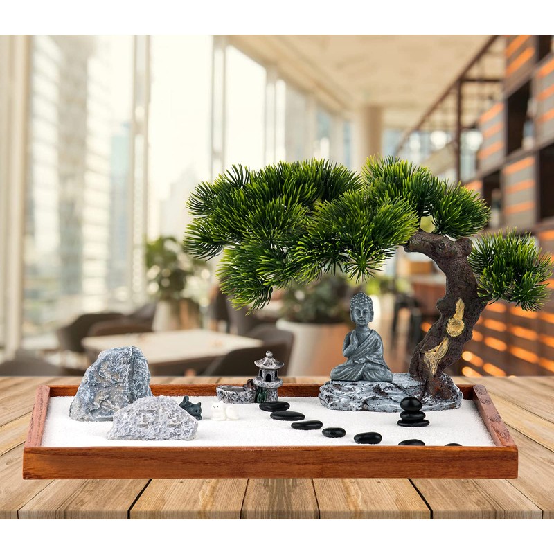 dgudgu Zen Garden Kit Jardin Zen Garden for Desk Zen