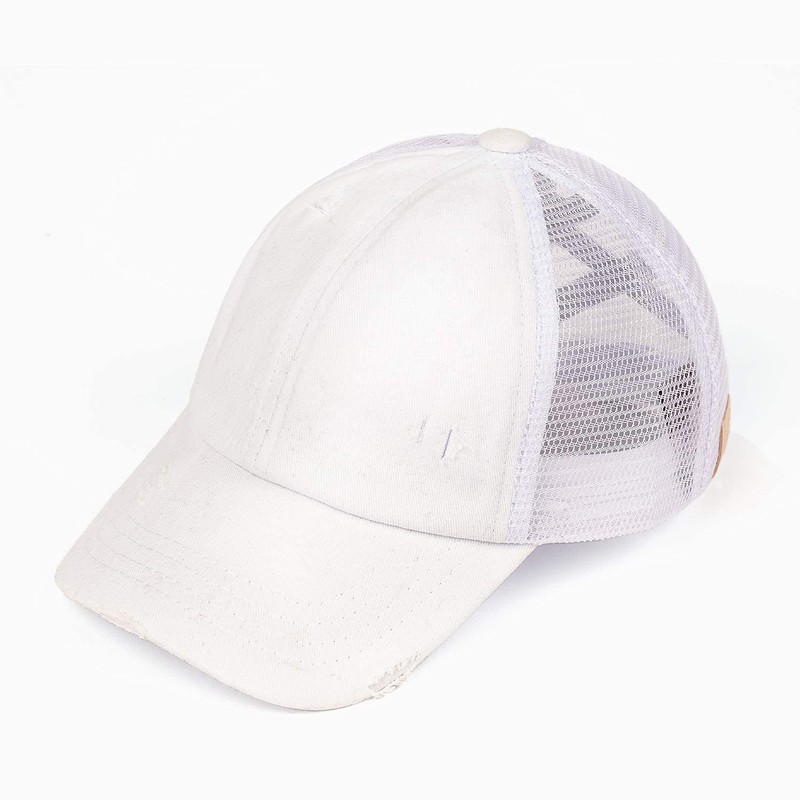 Funky Junque - Gorra de béisbol para niña, Blanqueado, Talla