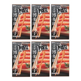 Glico Tiny Pretts Kyushu Flavor Hakata Mentaiko (6 Box Set) Individually Packaged 0.8 oz (23 g)