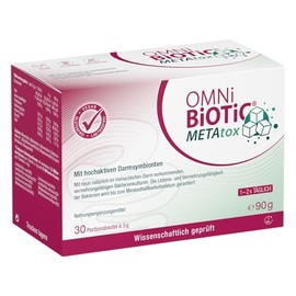 OMNi BiOTiC OMNi BiOTiC METAtox | 30 Portionen | 9 Bakterienst?mme | 15 Mrd. Keime pro Tagesdosis | Pulver | Vegan | Zur t?glichen Anwendung | Mit Bakterien fr die Darmflora