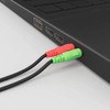 Mic + Audio Splitter for Computer 3.5mm Female to 2