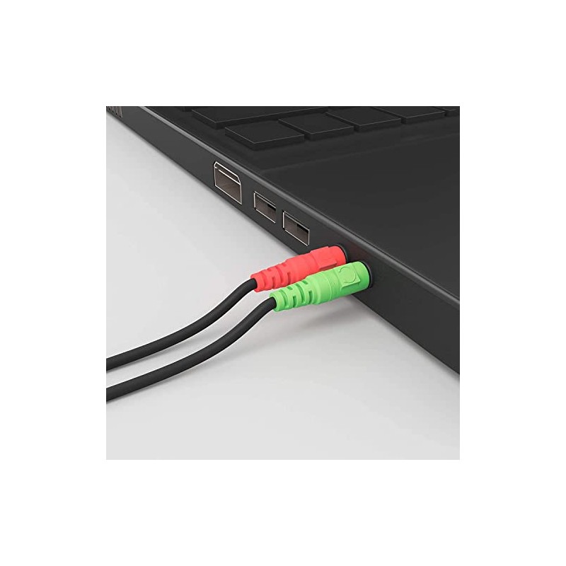 Mic + Audio Splitter for Computer 3.5mm Female to 2