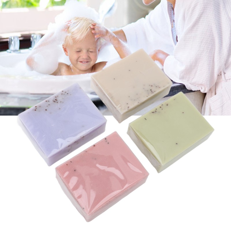 4pcs Exfoliating Soap Set Moisturizing Colorful Sea Salt Shea Butter
