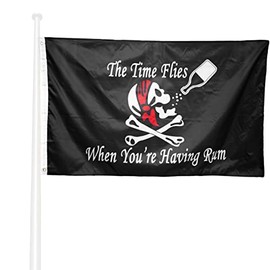 KliKil Pirate Flag Pirate Drinking Rum Resistant Outdoor 3x5ft 1 Pirate Flag Reinforced Pirate Rum
