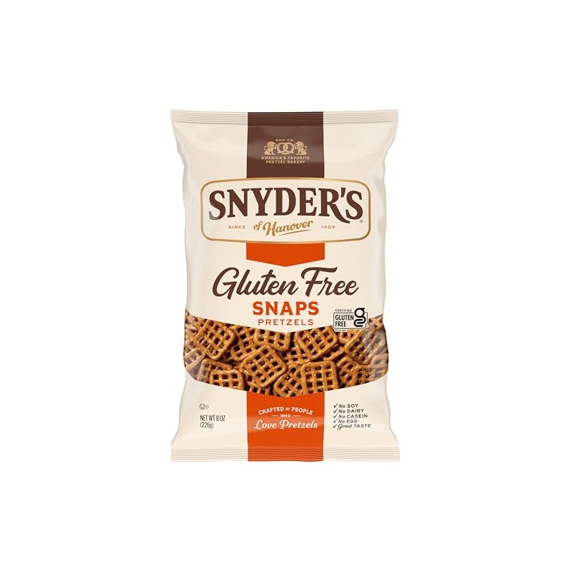 Snyder's of Hanover Gluten Free Snaps Pretzels, 8 Oz Bag