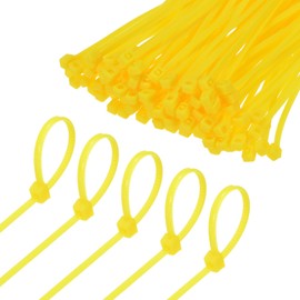 M METERXITY 1000-Pack Nylon Zip Ties 6 Inch 11 Lbs Nylon Cable Wire Ties Self-Locking Cable Zip Ties for Indoor/Outdoor/Home/Office/Garden/Workshop/Bundling Securing [Yellow]