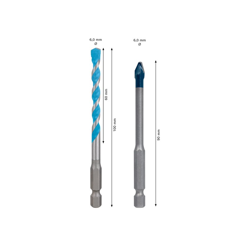 Bosch 2 x Expert HEX-9 Hard Ceramic and Multi Construction