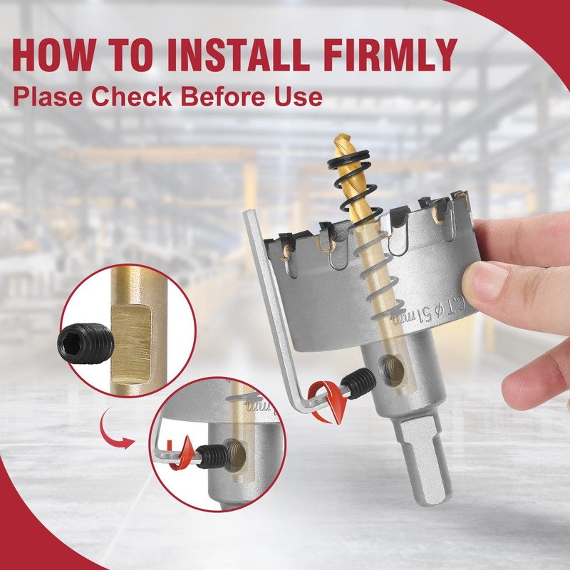 AOKAIMIAR 3pcs Titanium Plated Pilot Drill Bit for Hole Saw,