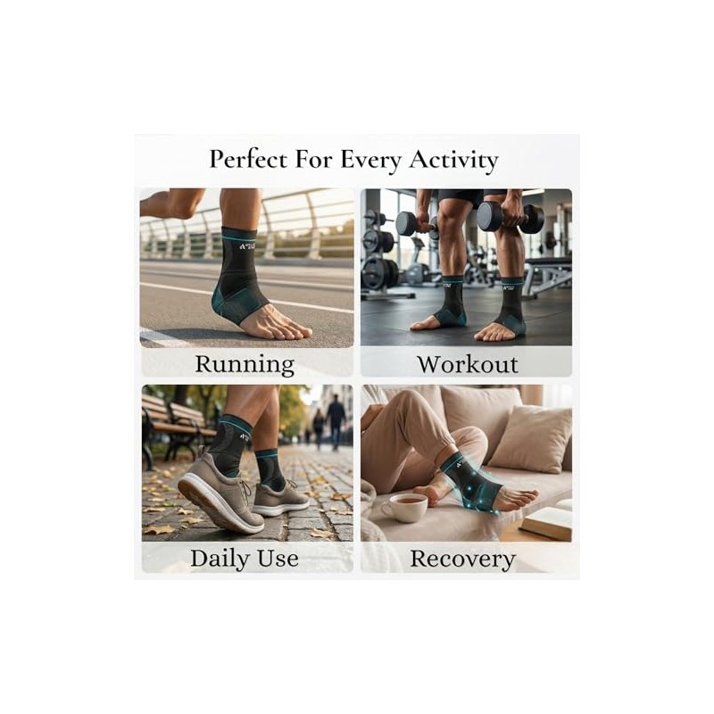 Ankle Compression Sleeve for Women & Men – Breathable Ankle