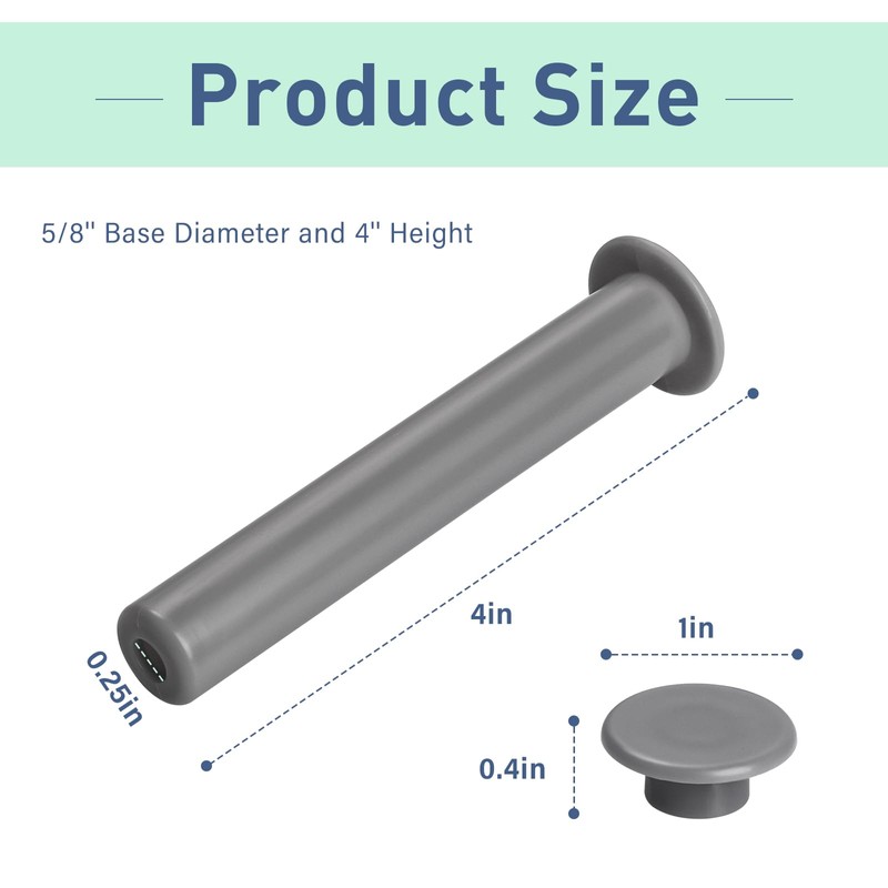 5 Pack Gray Sleeve and Cap Set for Pool Safety