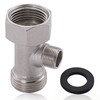 Bidet T Adapter, Brass 3 Way Tee Connector (7/8"x7/8"x3/8") with