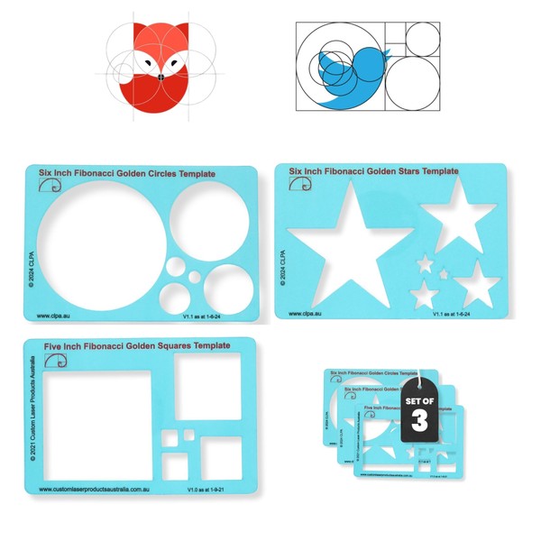 Bundle Deal - All Three CLPA Fibonacci Golden Drawing templates