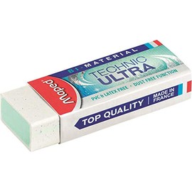 Maped Technic Ultra Plastic Eraser, White, Display of 20