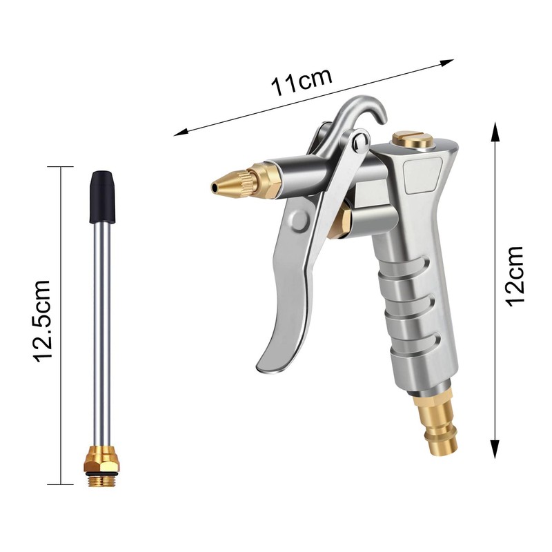 Air Blow Gun,Compressed Air Gun with Extension Nozzle with 1/4"