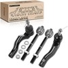 A-Premium Set of 4, Front Inner and Outer Tie Rod