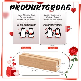 Gulfmew Pinguin Geschenk für Jahrestag Hochzeitstag Lustiges Tischschild mit Spruch Partner Geschenk für Valentinstag Weihnachten Geburtstag Liebesgeschenk für Sie Ihn Ehefrau Ehemann Freundin Freund