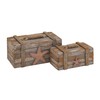 Deco 79 Wood Starfish Handmade Decorative Box Distressed Decorative Keepsake