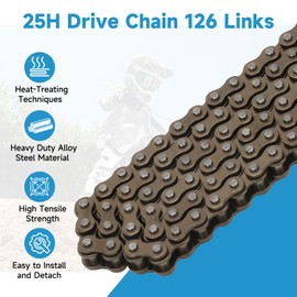EOPOAYI 25H Drive Chain 126 Links for Razor MX350 MX400 Dirt Rocket Bike