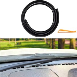 Car Windshield Gasket Seal Strip Soundproofing Weatherstrip, Car Rubber Seal Protector Guard Strip Glass Rubber Seal, Universal for Cars,Trucks, Boats, RVs (62Inch)