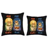 AM Café PM Ron Puerto Rican Coquí Design Throw Pillow