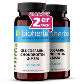 Glucosamine Chondroitin MSM + Zinc - 200 Capsules with Zinc for Normal Bone Function and Cell Protection by BIOHERBA PZN 17190938