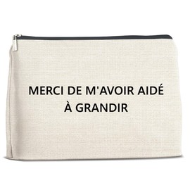 YLKJSTYS Thank You Gifts for Women Makeup Bag, Teacher Appreciation Gifts, Thanksgiving Graduation Gift for Mom Teacher, Thank You for Helping Me Grow Cosmetic Travel Organizer Toiletry Bag