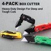 KATA 4-PACK Folding Utility Knife, Heavy Duty Box Cutter with