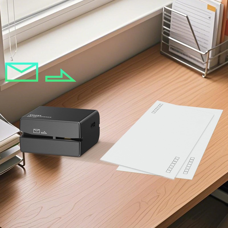 Electric Letter Opener - Battery Operated Envelope Opener for Quick