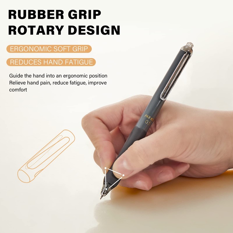 ParKoo Gel Pens Quick Dry Ink Fine Point 0.5mm, Retractable
