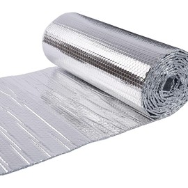 USEP Double Bubble Reflective Foil Insulation, Double Sided Insulation Roll Aluminum Foil Cover, Heat Radiant Barrier for Wall, Attic, Air Duct, Window Coverings, Radiator Cover: (24" x25')