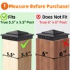 Toscoco 6" x 6" Aluminum Pyramid Post Caps Fits Actual