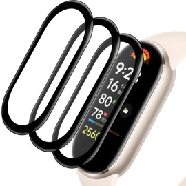 Cmiuubrer 3 Pack for Xiaomi Smart Band 9 Screen Protector (no glass), Self-Healing, 3D Full Screen Coverage Soft Film, Anti Scratch HD Clear Screen Protector for Xiaomi Smart Band 9, Black