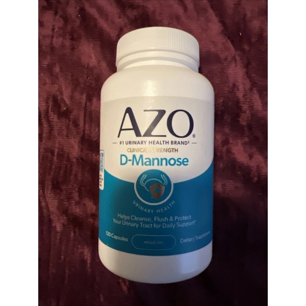 AZO D-Mannose Urinary Tract Health Supplement – 120 Count Pack